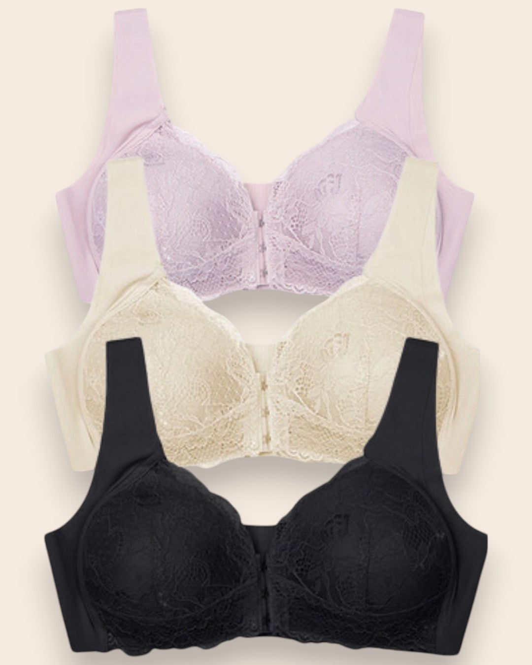 Ultra-Comfort Bra with Maximum Support - 3 pieces