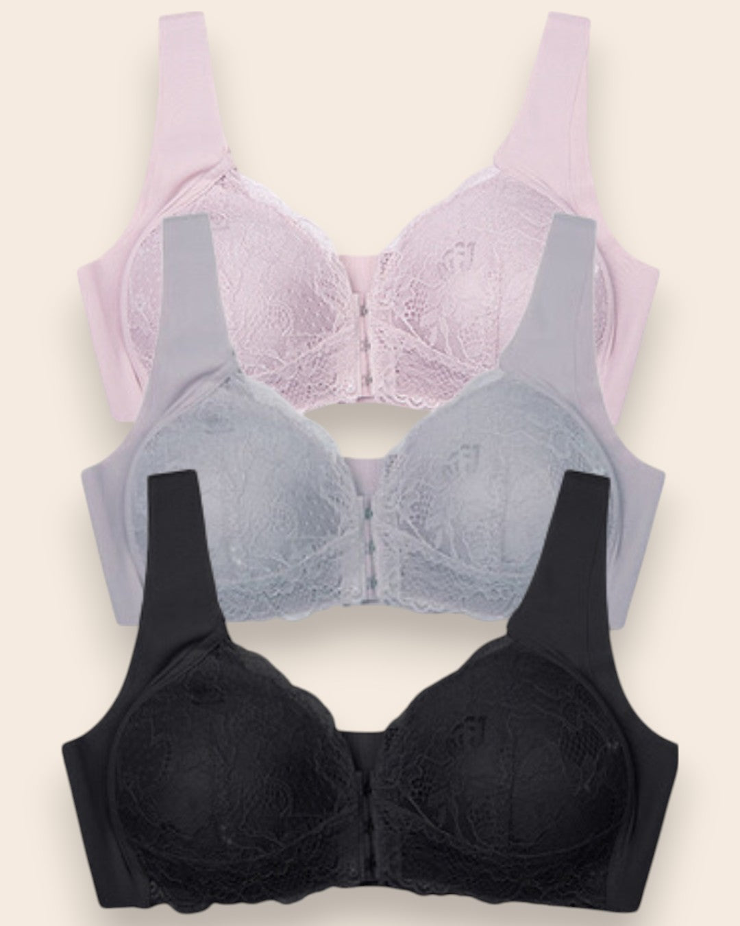 Ultra-Comfort Bra with Maximum Support - 3 pieces