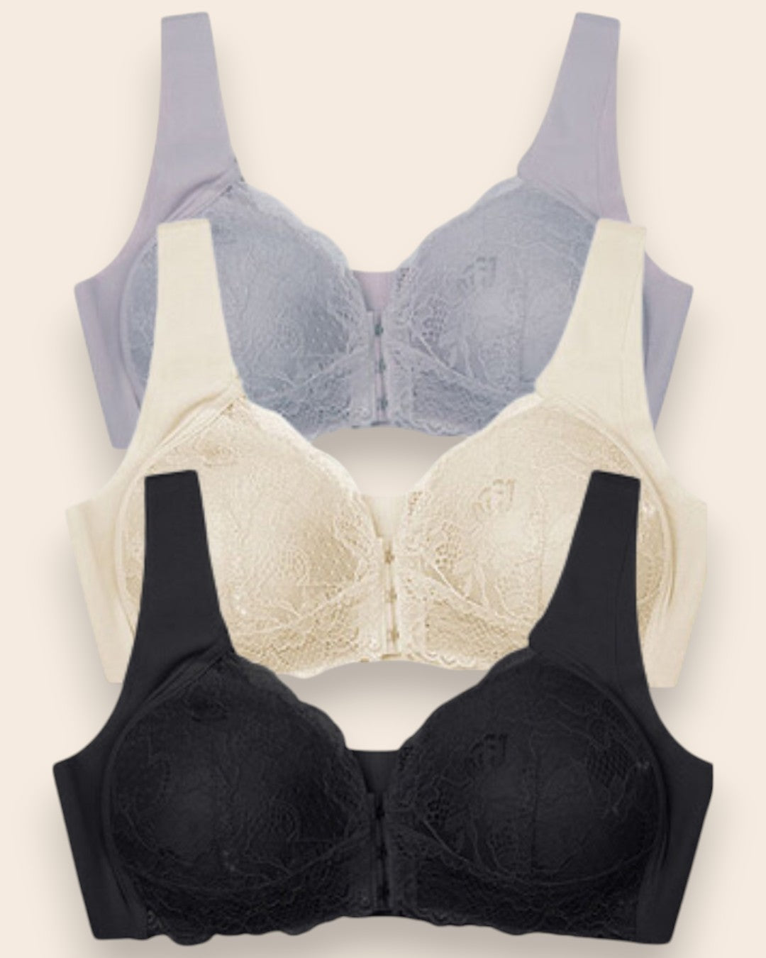 Ultra-Comfort Bra with Maximum Support - 3 pieces