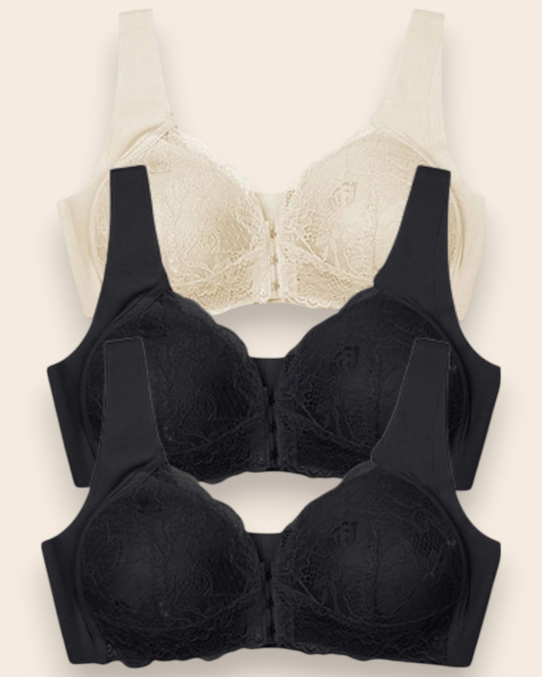 Ultra-Comfort Bra with Maximum Support - 3 pieces
