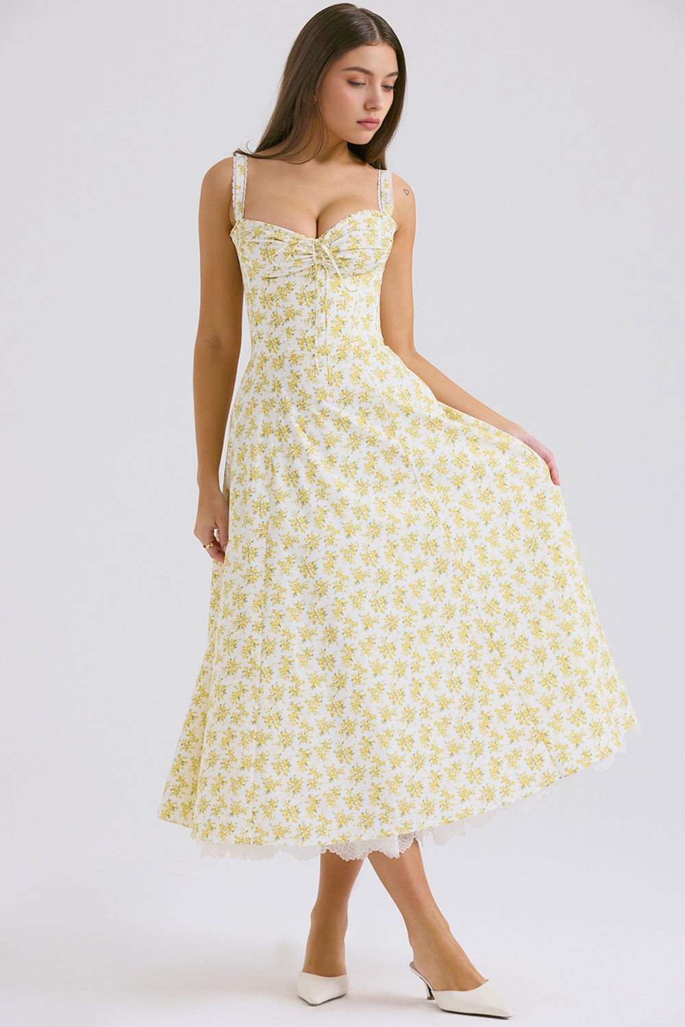 Solares Lace Bustier Dress