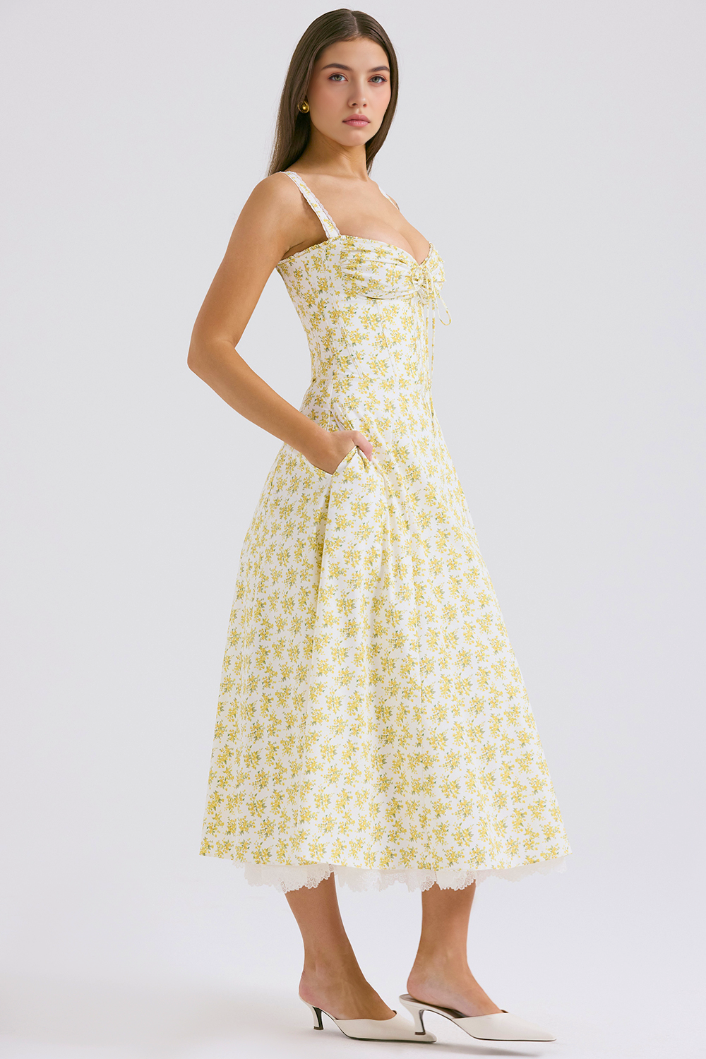 Solares Lace Bustier Dress