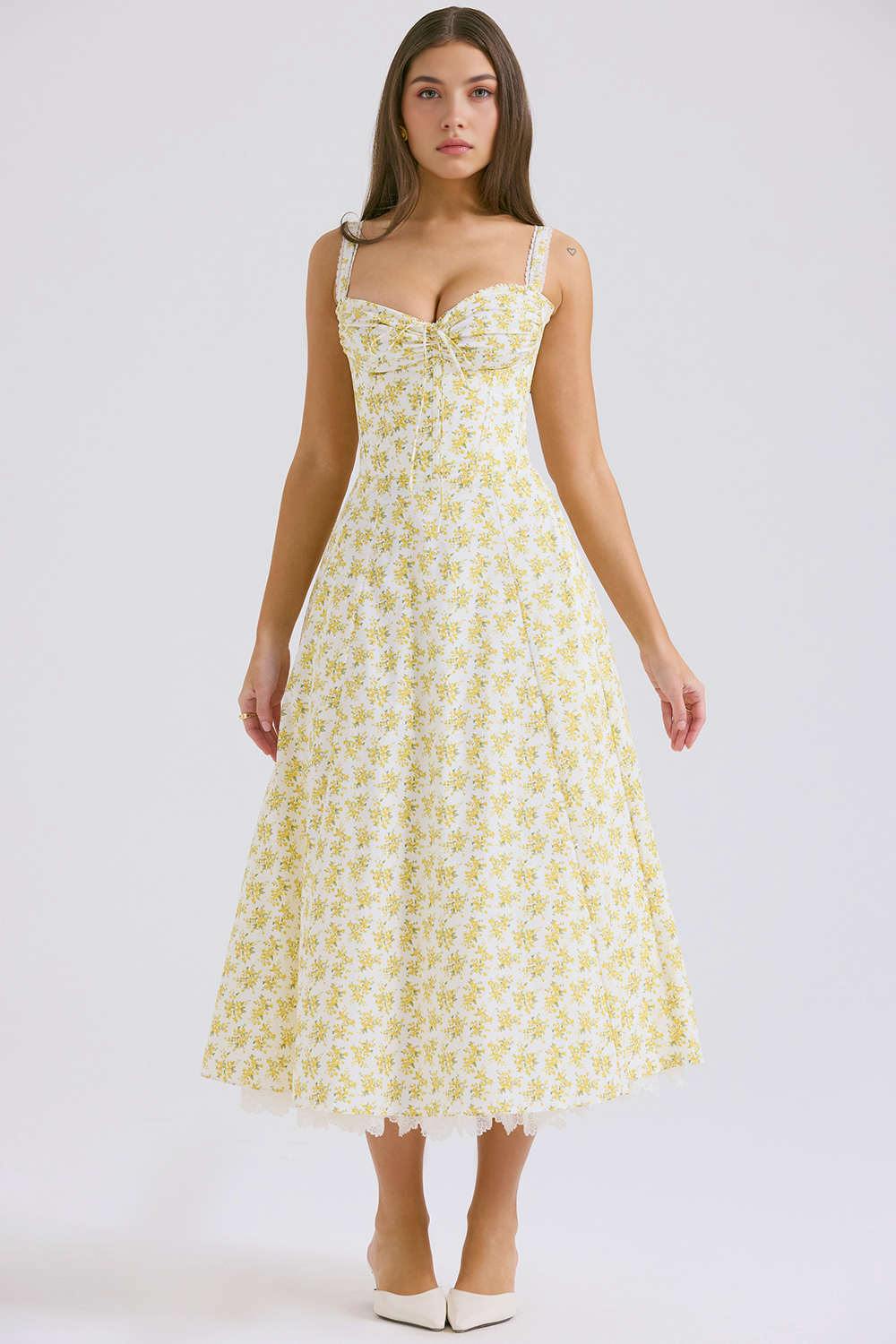 Solares Lace Bustier Dress
