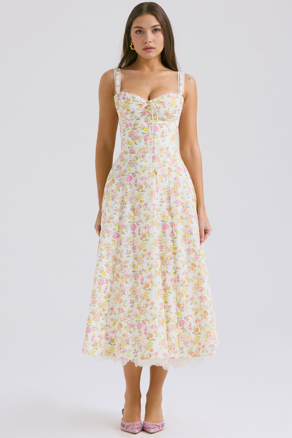 Solares Lace Bustier Dress
