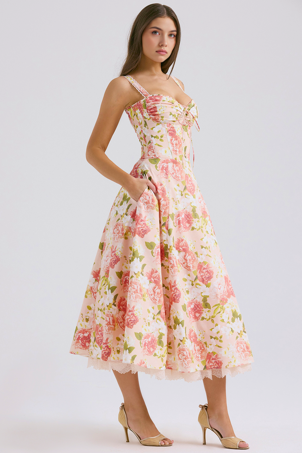 Solares Lace Bustier Dress