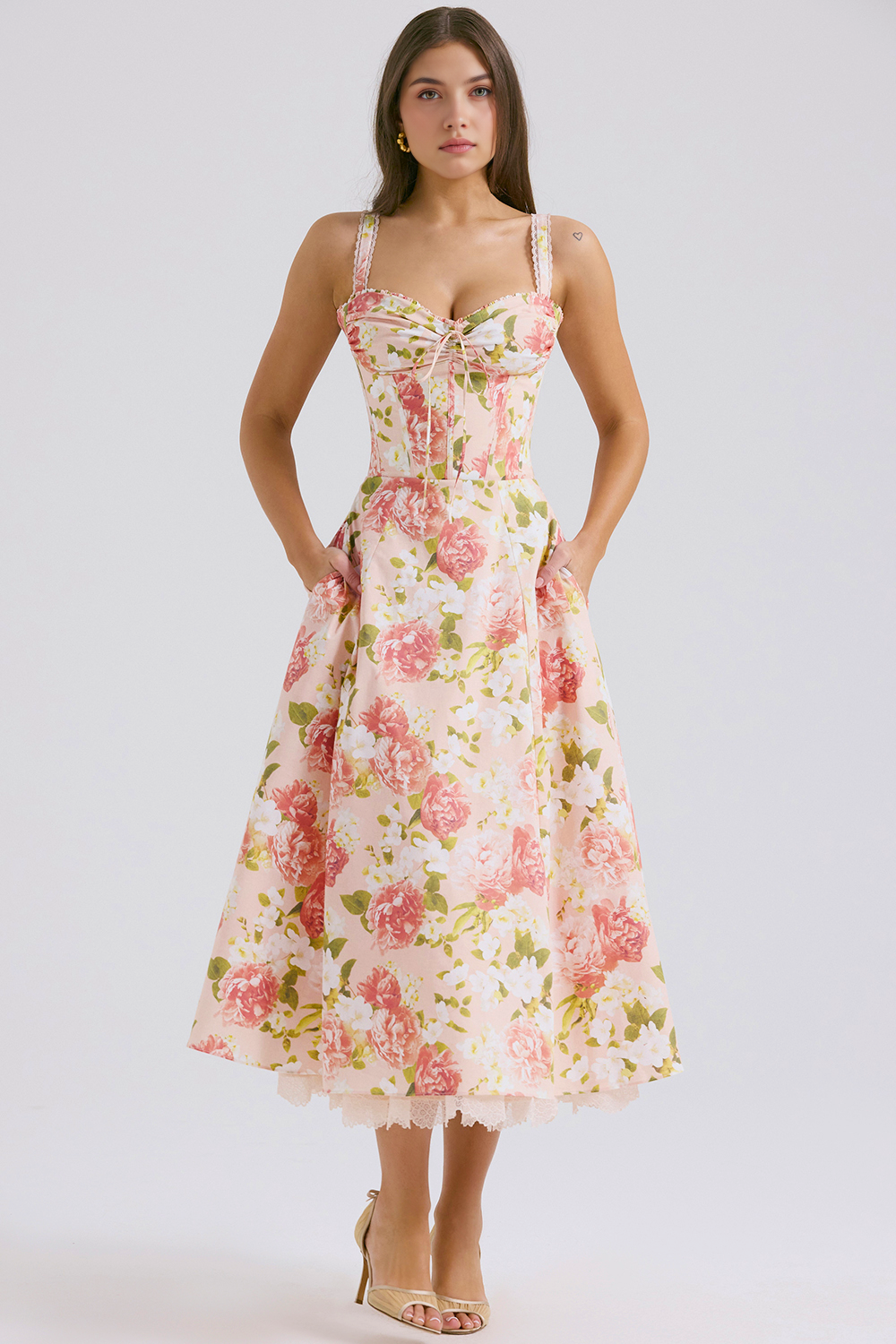 Solares Lace Bustier Dress