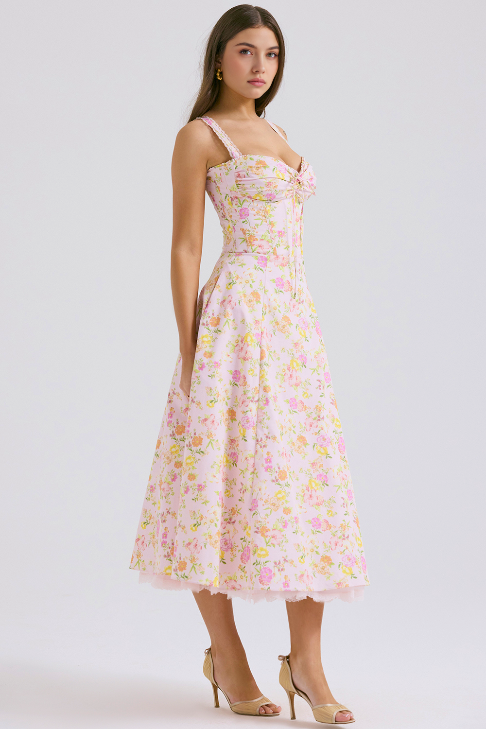 Solares Lace Bustier Dress