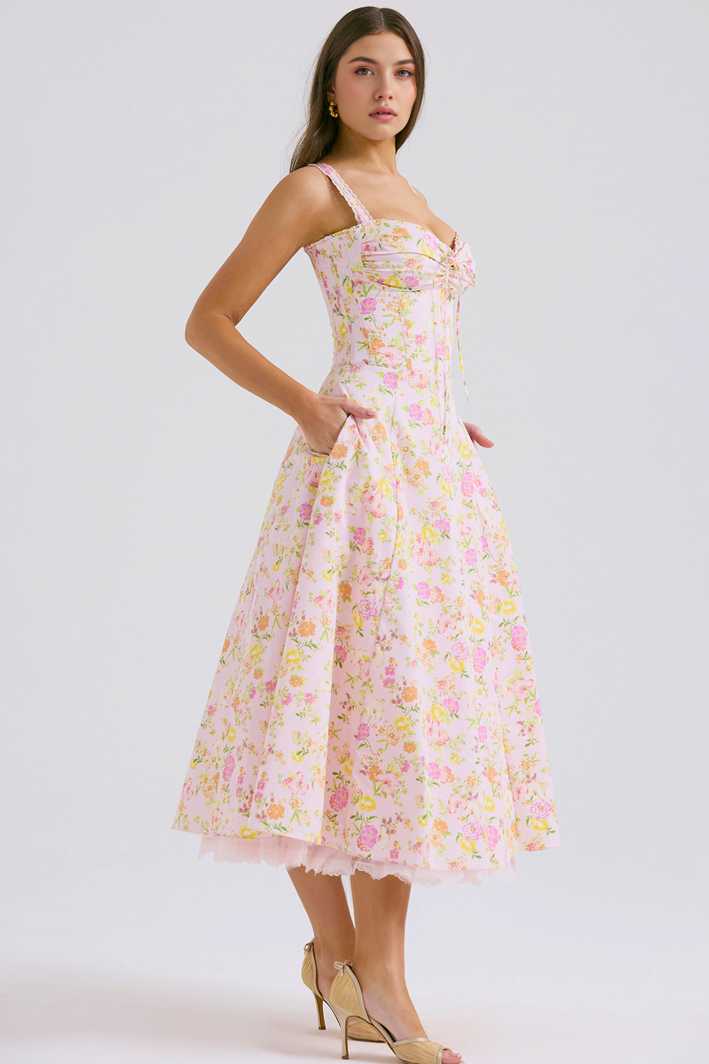 Solares Lace Bustier Dress