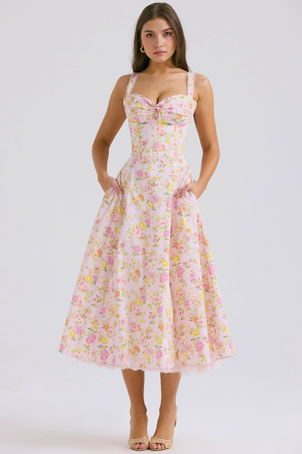 Solares Lace Bustier Dress