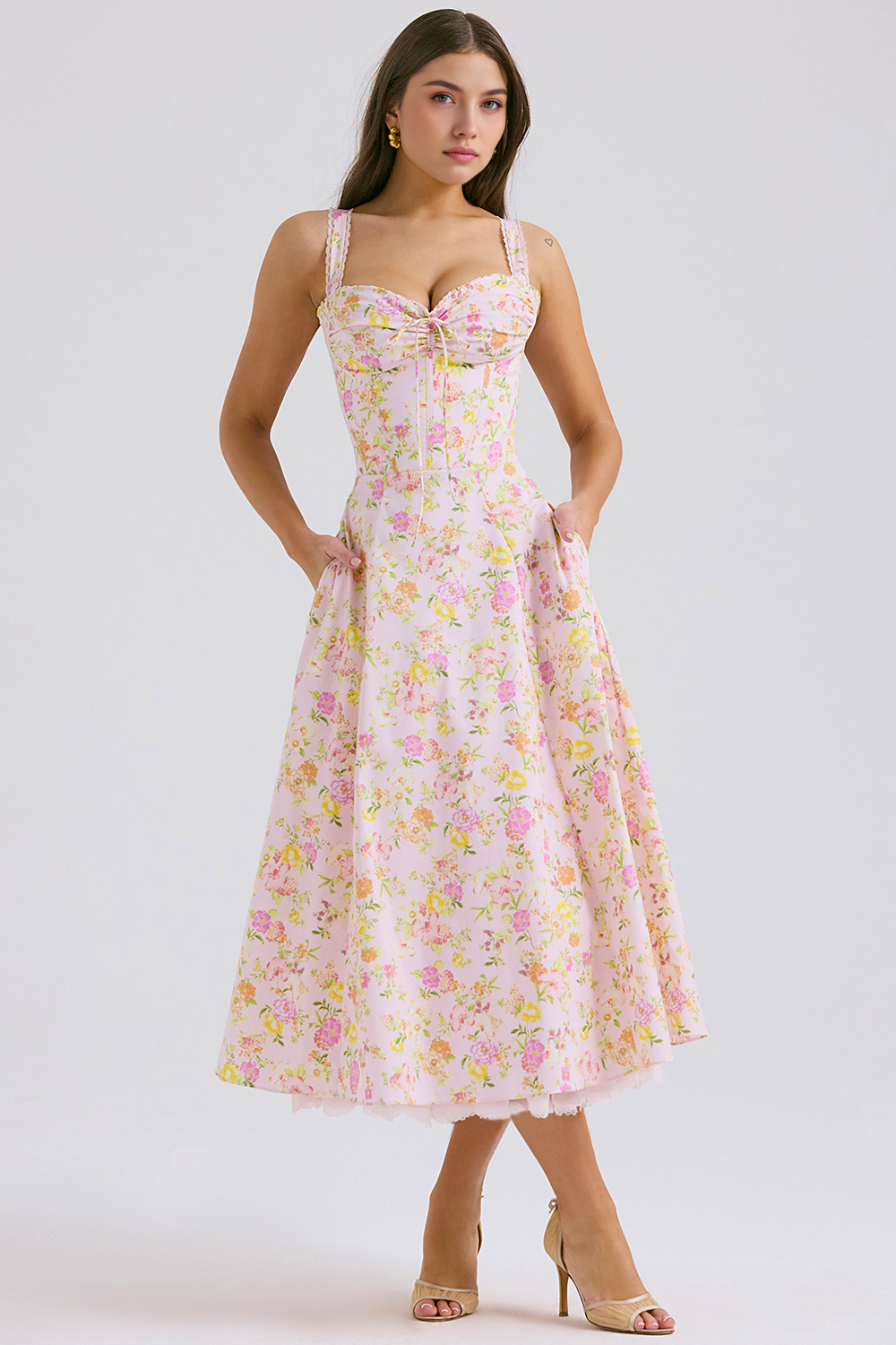 Solares Lace Bustier Dress