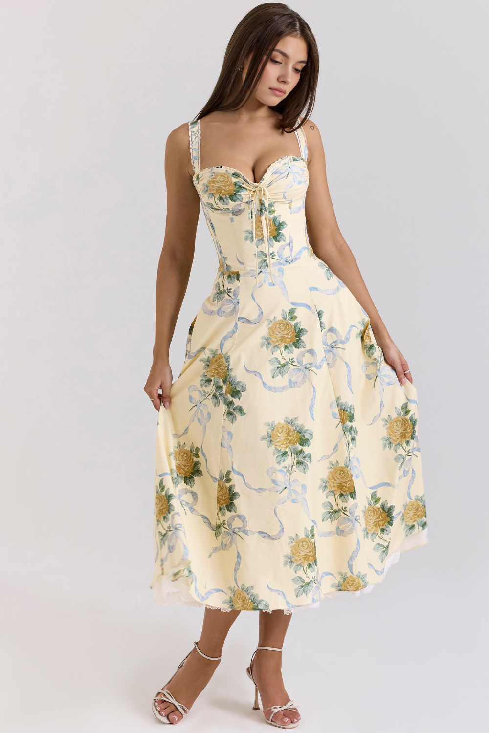 Solares Lace Bustier Dress