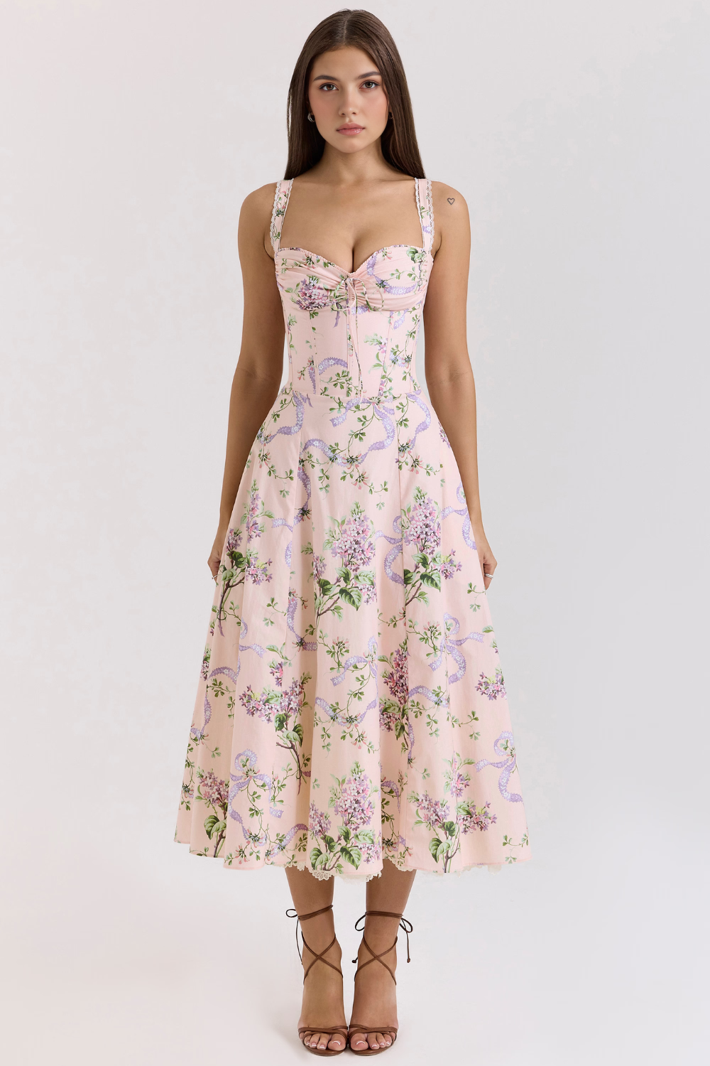 Solares Lace Bustier Dress