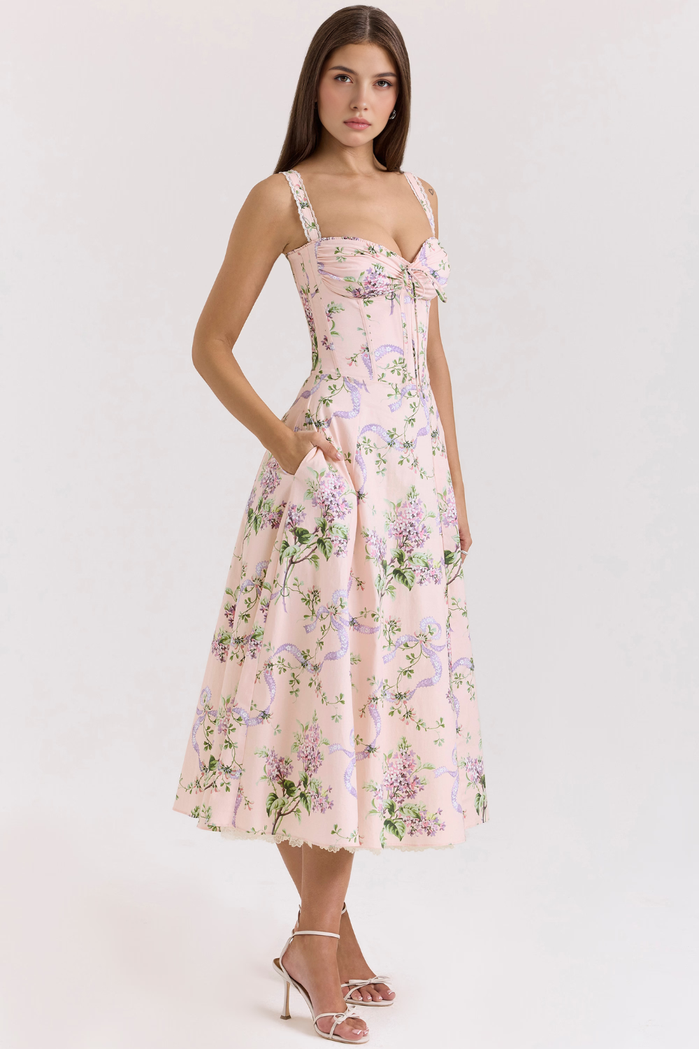 Solares Lace Bustier Dress