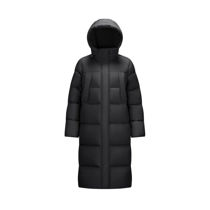 Long Puff Coat with Hood