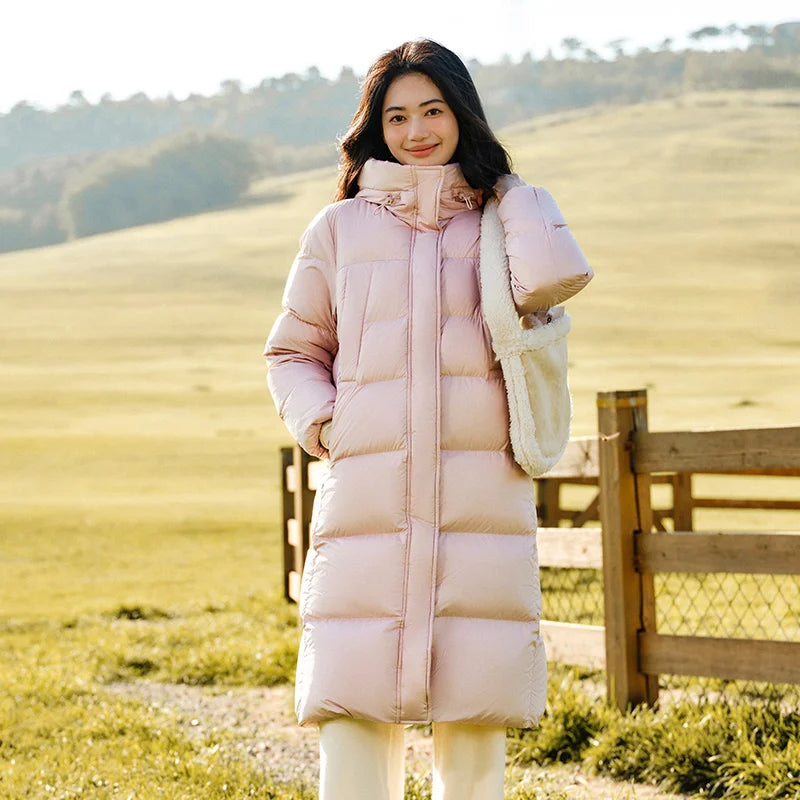 Long Puff Coat with Hood