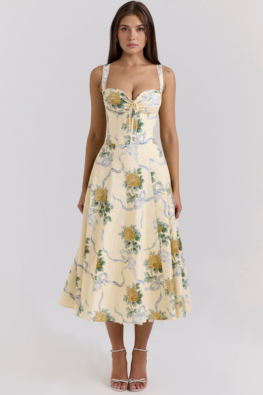Solares Lace Bustier Dress