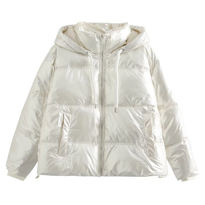 Metallic Hooded Coat