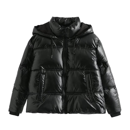 Metallic Hooded Coat